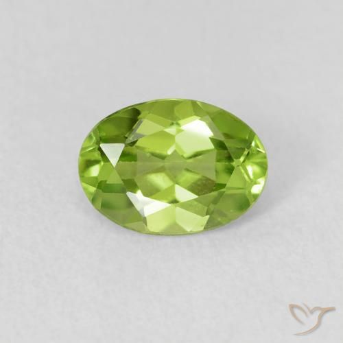 0.85ct Natural verde vivo Peridoto, oval, VS
