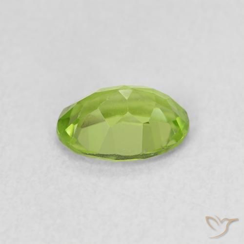 Peridoto verde vivo Natural 0.85ct, oval, VS