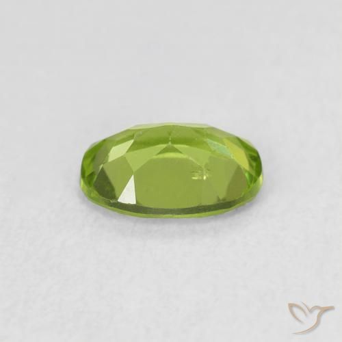 Peridoto verde vivo Natural 0.77ct, oval, VS
