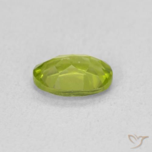 Peridoto verde vivo Natural 0.81ct, oval, VS