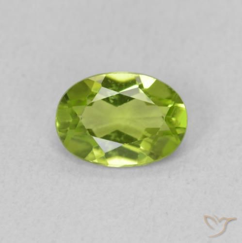 0.84ct Natural verde vivo Peridoto, oval, VVS-VS