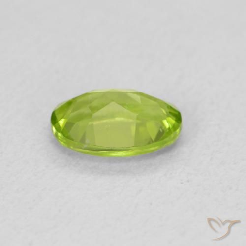 Peridoto verde vivo Natural 0.84ct, oval, VVS-VS