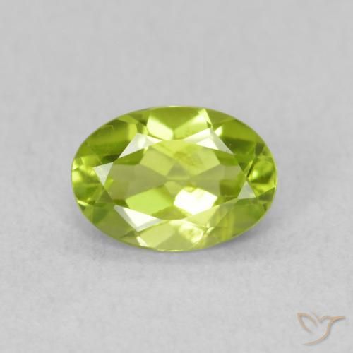 0.83ct Natural Verde claro Peridoto, oval, VS
