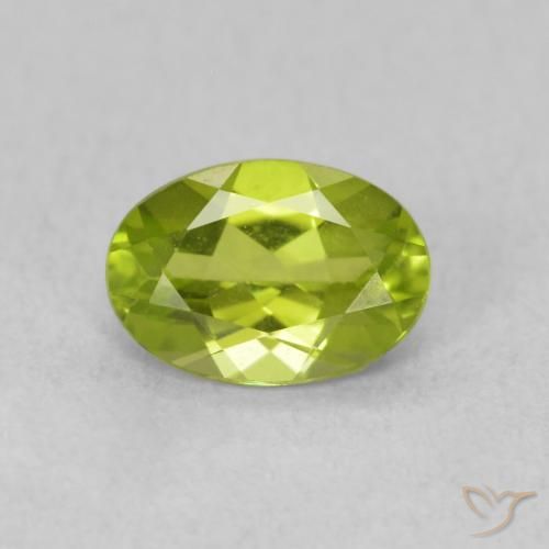 0.85ct Natural Verde médio Peridoto, oval, VS