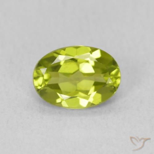 0.82ct Natural verde vivo Peridoto, oval, VS