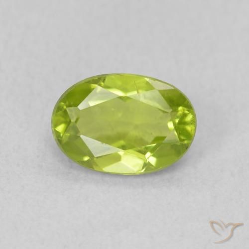 0.89ct Natural Verde claro Peridoto, oval, VS