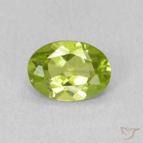 0.81ct Natural Verde claro Peridoto, oval, VS