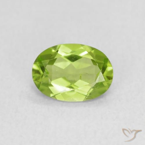 0.83ct Natural verde vivo Peridoto, oval, VS