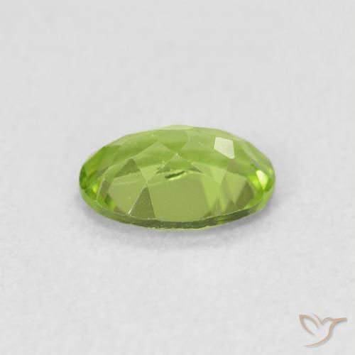 Peridoto verde vivo Natural 0.83ct, oval, VS