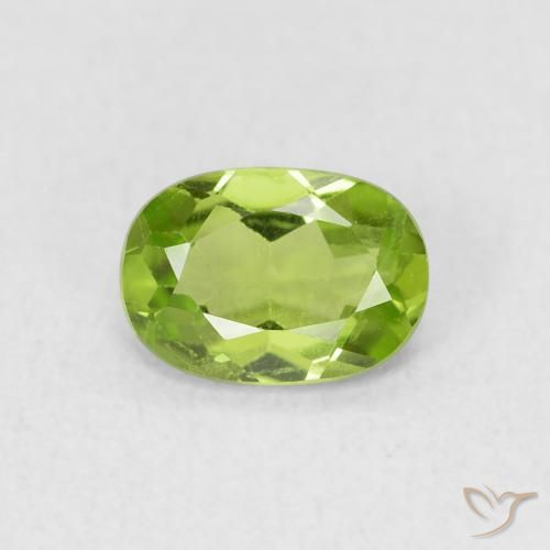 0.88ct Natural verde vivo Peridoto, oval, VS