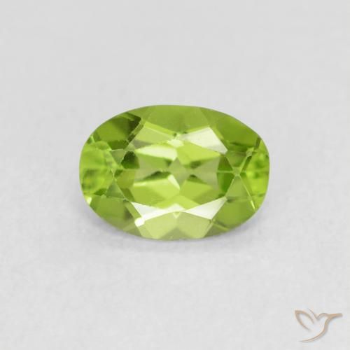 0.81ct Natural verde vivo Peridoto, oval, VS