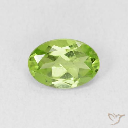 0.84ct Natural verde vivo Peridoto, oval, VS