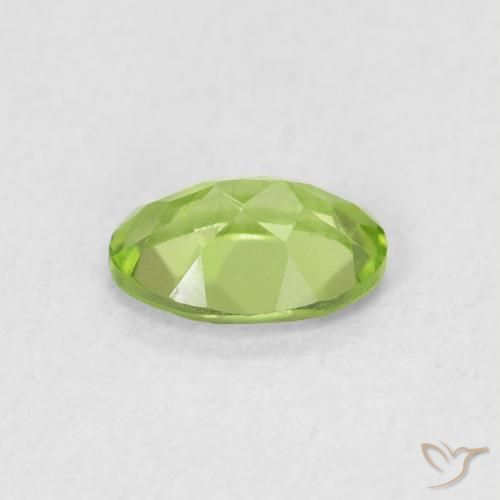 Peridoto verde vivo Natural 0.84ct, oval, VS