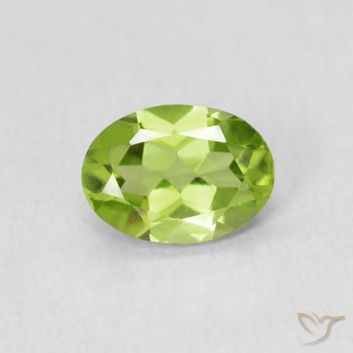 0.81ct Natural Verde amarelado Peridoto, oval, VS
