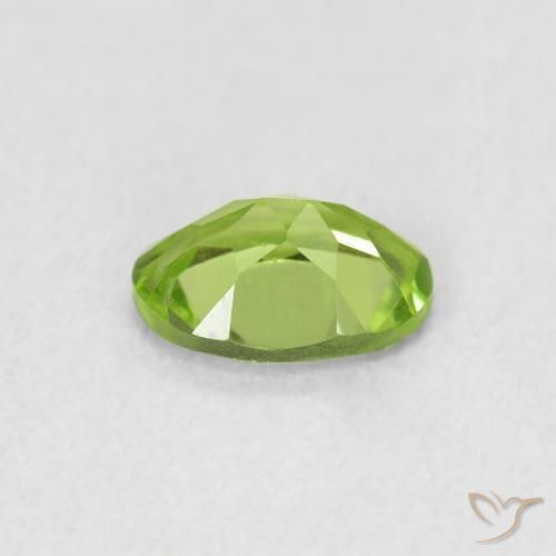 Peridoto Verde amarelado Natural 0.81ct, oval, VS