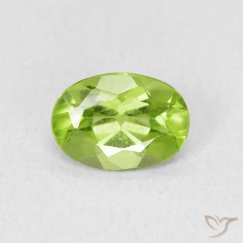0.92ct Natural Verde médio Peridoto, oval, VS