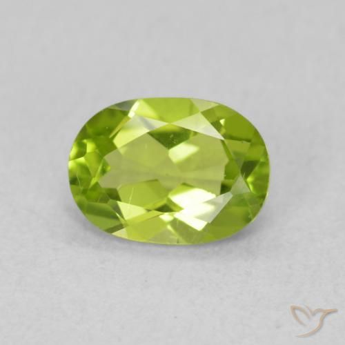 0.89ct Natural Verde claro Peridoto, oval, VS