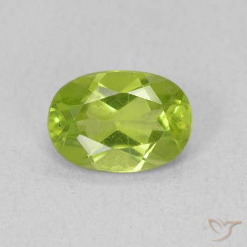 0.86ct Natural Verde claro Peridoto, oval, VS