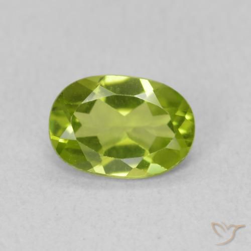 0.83ct Natural Verde médio Peridoto, oval, VS