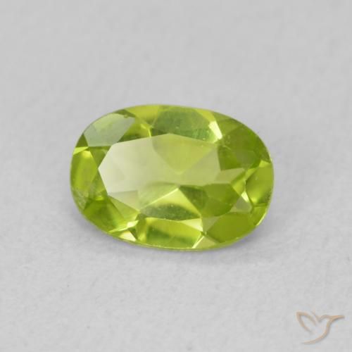 Peridoto Verde claro Natural 0.73ct, oval, VS