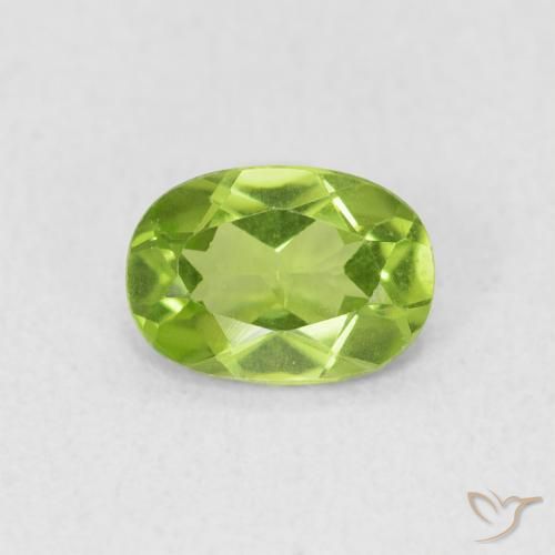 0.85ct Natural verde vivo Peridoto, oval, VS