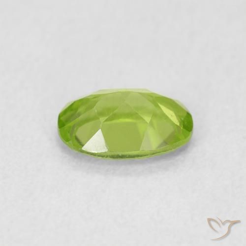 Peridoto verde vivo Natural 0.85ct, oval, VS