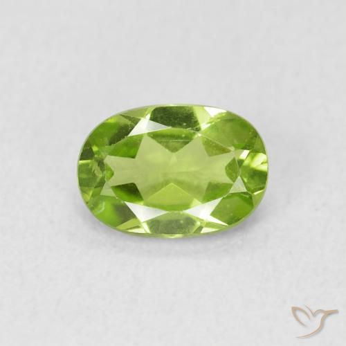 0.87ct Natural verde vivo Peridoto, oval, VS