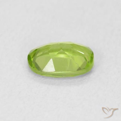 Peridoto verde vivo Natural 0.87ct, oval, VS