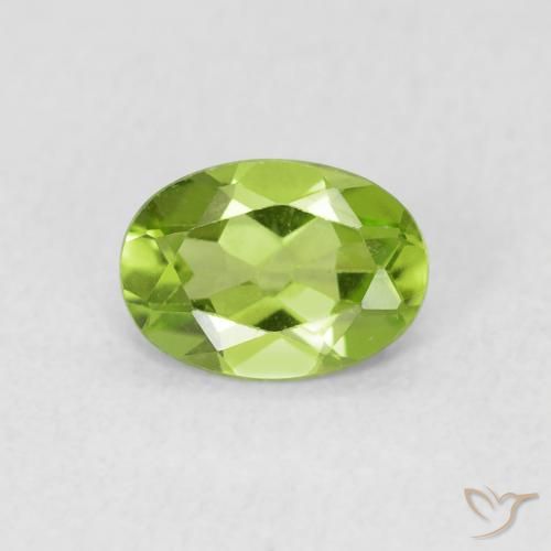 0.79ct Natural verde vivo Peridoto, oval, VS