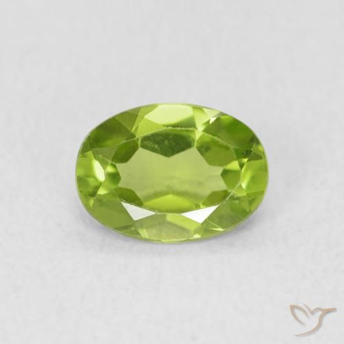 0.84ct Natural verde vivo Peridoto, oval, VS
