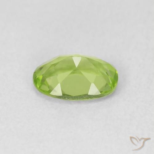 Peridoto Verde amarelado Natural 0.85ct, oval, VVS-VS