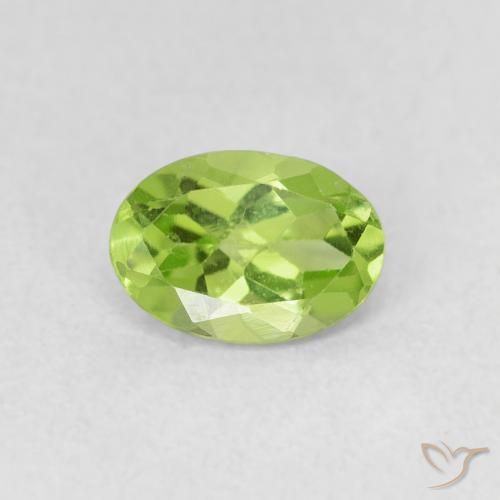 0.78ct Natural verde vivo Peridoto, oval, VS