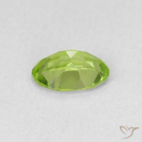 Peridoto verde vivo Natural 0.78ct, oval, VS