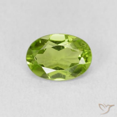 0.84ct Natural verde vivo Peridoto, oval, VS
