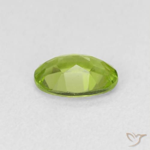 Peridoto verde vivo Natural 0.84ct, oval, VS