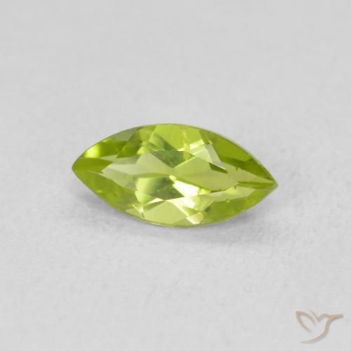 Peridoto Verde amarelado Natural 0.65ct, Marquesa, VS