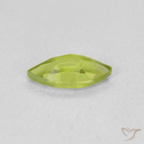 Peridoto Verde amarelado Natural 0.65ct, Marquesa, VS