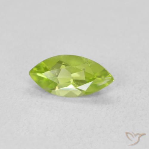 0.58ct Natural Verde amarelado vivo Peridoto, Marquesa, VS