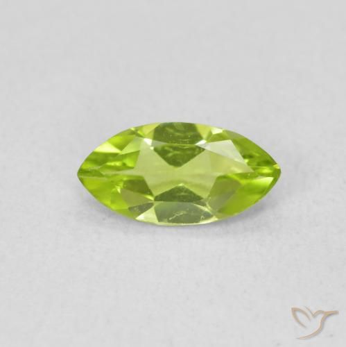 0.54ct Natural Verde amarelado vivo Peridoto, Marquesa, VS