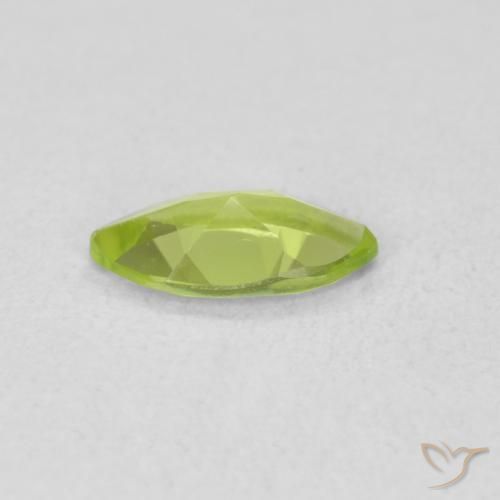 Peridoto Verde amarelado vivo Natural 0.54ct, Marquesa, VS