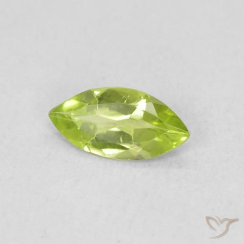 Peridoto Verde médio Natural 0.47ct, Marquesa, VS