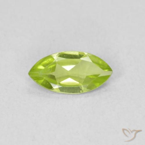 0.54ct Natural Verde claro Peridoto, Marquesa, VS