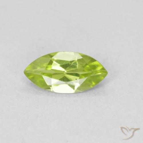 0.54ct Natural Verde amarelado Peridoto, Marquesa, VS