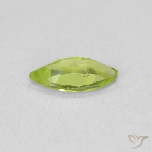 Peridoto Verde amarelado Natural 0.54ct, Marquesa, VS