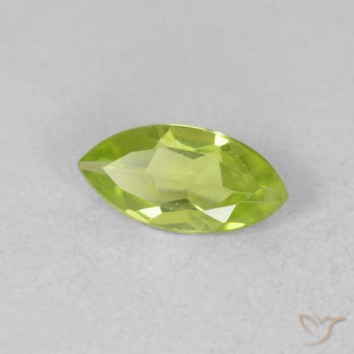 Peridoto Verde claro Natural 0.58ct, Marquesa, VVS-VS