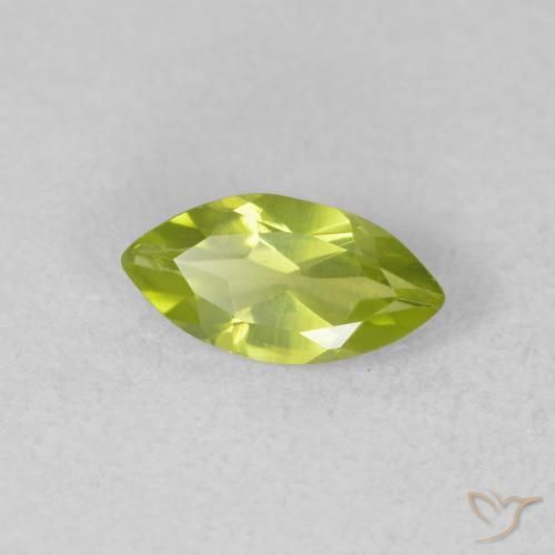 Peridoto verde vivo Natural 0.63ct, Marquesa, VVS-VS