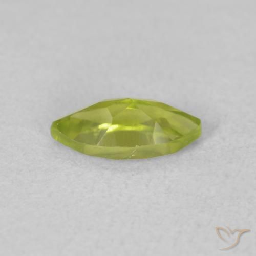 Peridoto verde vivo Natural 0.63ct, Marquesa, VVS-VS