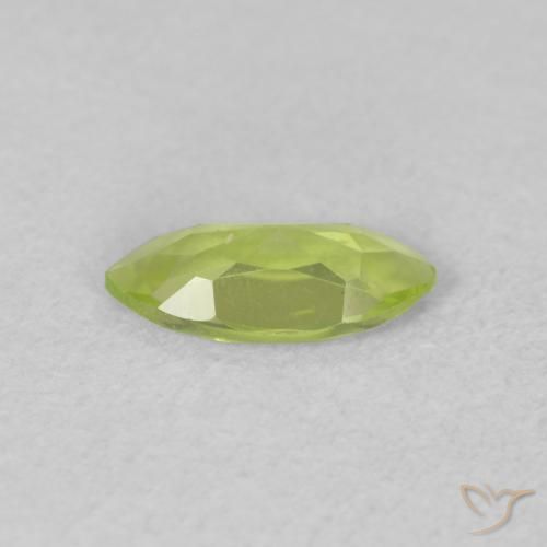 Peridoto Verde Vivo Claro Natural 0.54ct, Marquesa, VVS-VS
