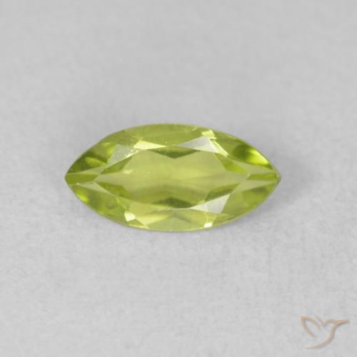 0.56ct Natural Verde claro Peridoto, Marquesa, VVS-VS
