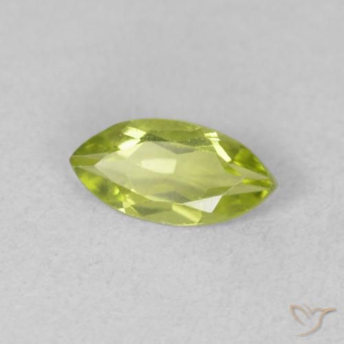 Peridoto Verde claro Natural 0.56ct, Marquesa, VVS-VS